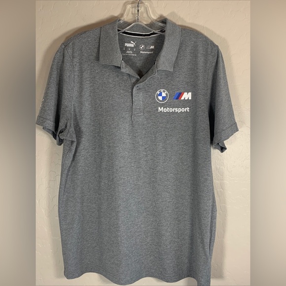 Puma BMW Motorsport Men’s ESSENTIAL POLO Size Medium Gray - Picture 1 of 6